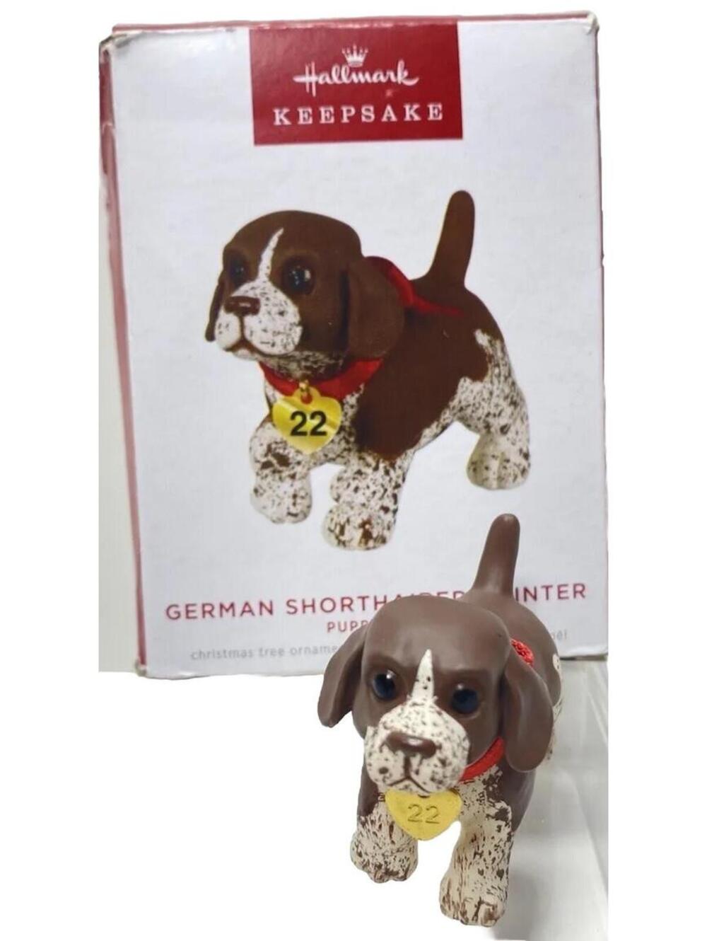 Hallmark German Shorthaired Pointer Dog Christmas Tree Ornament New Holiday Deco